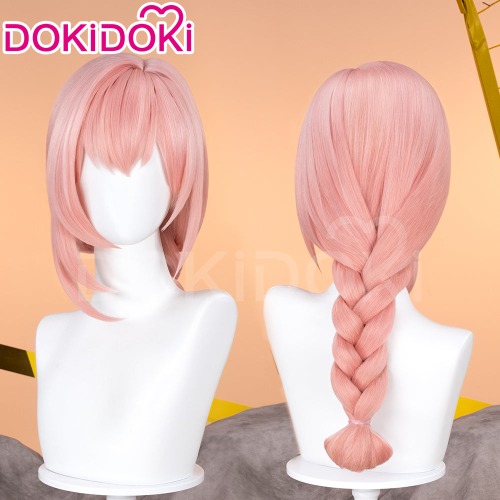 DokiDoki Game Zenless Zone Zero Cosplay Tsukishiro Yanagi Wig Long Straight Pink Braid Hair ZZZ | Wig Only-Order Processing Time Refer to Description Page