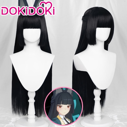 DokiDoki Game Zenless Zone Zero Cosplay Miyabi Cosplay Wig Long Straight Black | Miyabi-PRESALE