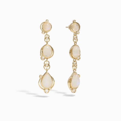 Moonstone Stardrop Earrings