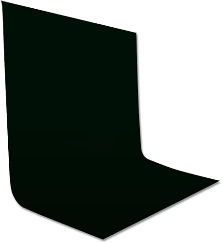 UTEBIT Fotohintergrund Schwarz, 2x3m Foto Hintergrund Kulisse Polyester Stoff Fotografie Fotowand für Video, Porträt, Haustier Modefotografie und Fernsehen Fotostudio (Klemmzwingen Nicht enthalten) - 2*3m - Schwarz