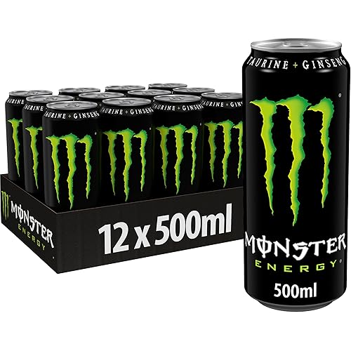 Monster Energy Drink, 500 ml - Original - 500 ml (Pack of 12)