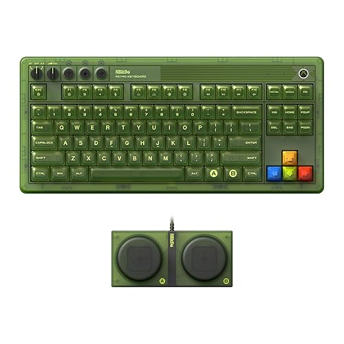 8BitDo Retro 87 Mechanical Keyboard with RGB Backlight, Bluetooth/2.4G/USB-C Hot Swappable Wireless Gaming Keyboard for Windows and Android - Xbox Edition (Officially Licensed)