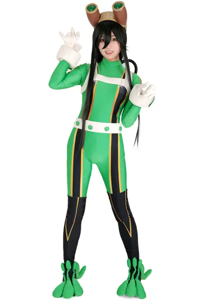 My Hero Academia Froppy Tsuyu Asui Cosplay Bodysuit Jumpsuit Costume Hero Suit