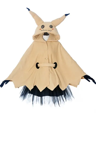 Pikachu Mimikyu Halloween Cloak Dress Costume for Adults