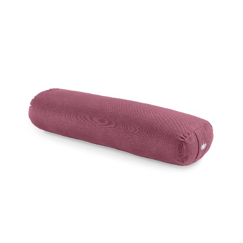 Lotuscrafts Yoga Bolster für Yin Yoga - Yogabolster mit Kapokfüllung - Waschbarer Bezug aus Baumwolle - Yogakissen Groß für Restorative Yoga - Small (72 x 20 x 15 cm) - Aubergine