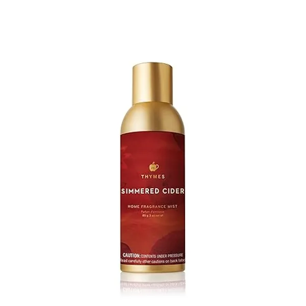 Thymes Simmered Cider Fragrance Mist - Scented Room Spray for Home Fragrance - Notes of Apple & Cardamom - Bedroom & Bathroom Air Freshener - Simmered Cider - 3 oz - Simmered Cider
