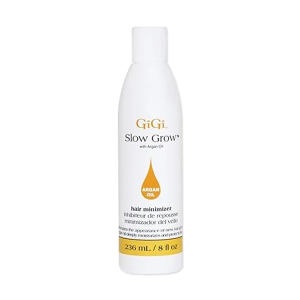 GiGi Slow Grow Hair Inhibitor Lotion with Argan Oil, Hair Regrowth Minimizer, Men and Women, 8 oz, 1-pack - 8 Fl Oz (Pack of 1) - Growth Inhibitor