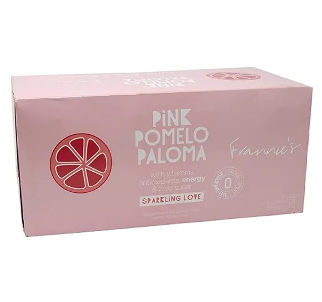 Frannie's Sparkling Beverage- Zero Calories & Sugar, Aspertame Free: 8-Pack 12 fl. oz. Cans (Pink Pomelo Paloma) - Pink Pomelo Paloma