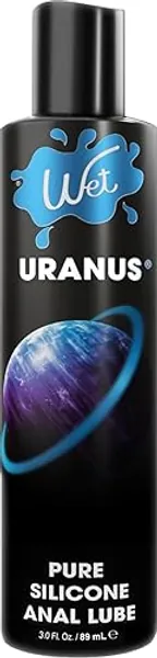 Wet Uranus Silicone-Based Anal Lube for Men, Women & Couples, 3 Fl Oz - Long-Lasting & Water-Resistant Premium Personal Sex Lubricant - Safe to Use with Latex Condoms - Non-Sticky & Hypoallergenic - 3 Fl Oz (Pack of 1)