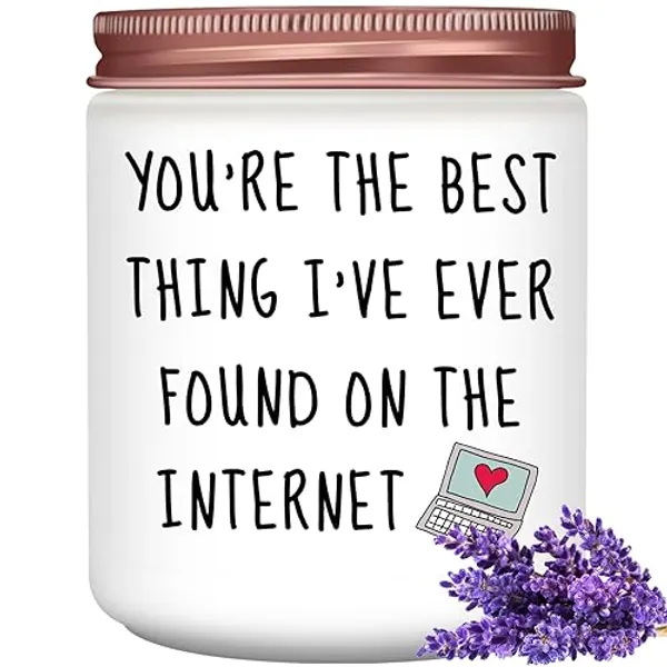 Homsolver Anniversary Birthday Gifts for Women, Funny Romantic Birthday Gifts for Women, Her, Girlfriend, Wife, Couple, Sister, Best Friends, Fiancée, Lover, Lemon Lavender Candle