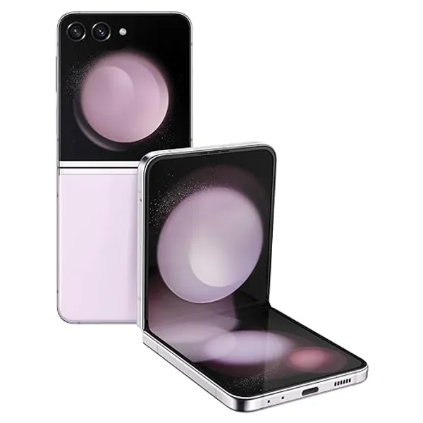 SAMSUNG Galaxy Z Flip5 AI Phone, 256GB Unlocked Android Smartphone, Compact, Foldable Design, One-Hand Control, Best Selfies, Full Cover Screen, Hands-Free Use, US Version, 2023, Lavender - Lavender - 256GB - Phone Only