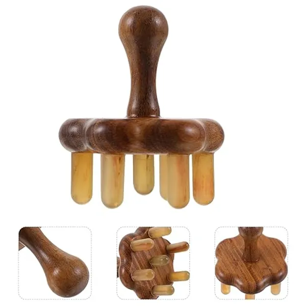 FRCOLOR Ox Horn Comb Scalp Massager Comb Shampoo Brush Head Massager Comb Horn Massage