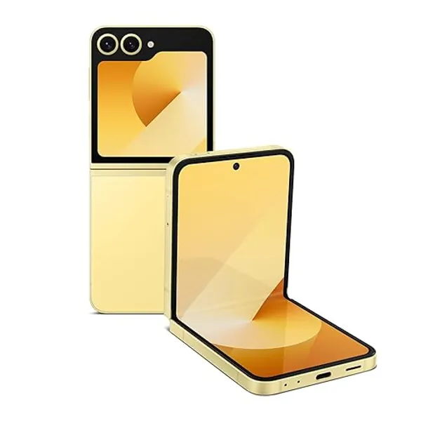 SAMSUNG Galaxy Z Flip 6 AI Cell Phone, 512GB Unlocked Android Smartphone, FlexCam, Photo Assist, Camcorder Mode, Live Interpreter, Foldable Design, 2024, US 1 Yr Manufacturer Warranty, Yellow - Yellow - 512GB - Phone Only