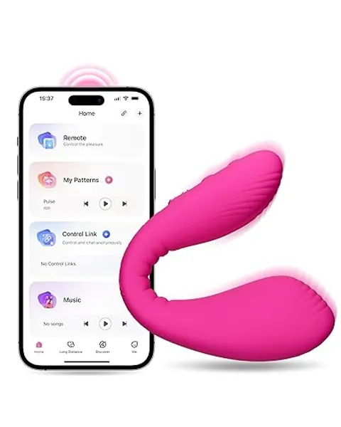 LOVENSE Dolce Wearable Couples Vibrator, Bluetooth Clitoris & G-spot Bullet Dual-Vibrator for Women, Wireless Remote Control Massager with 10 Vibration Modes Adult Sex Toy for Female
