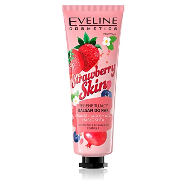 Eveline Hand Balm Cream Strawberry Moisturising Smooth Skin Care - 50ml