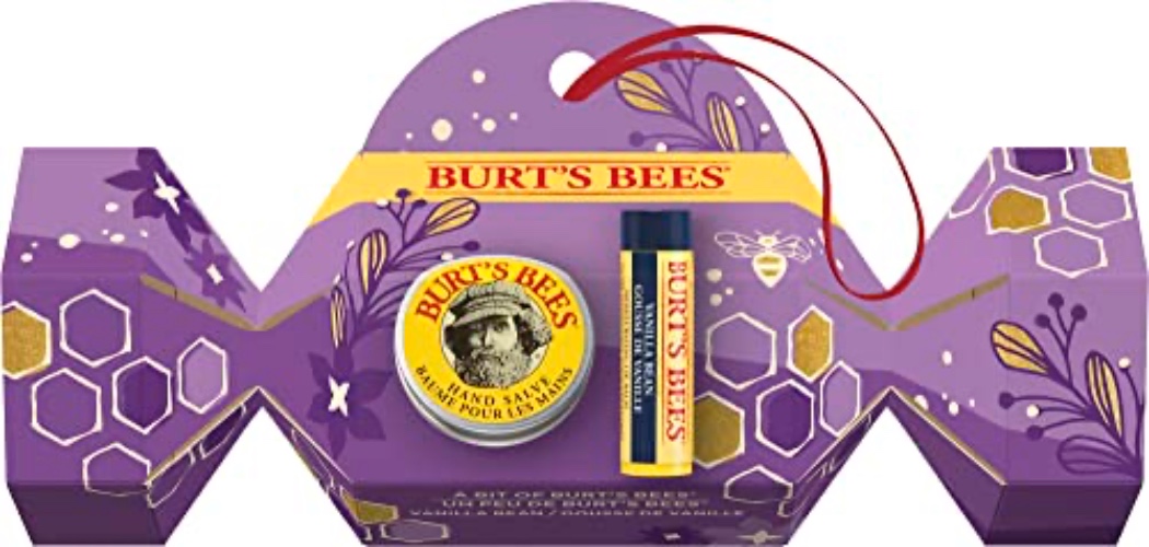 Burt's Bees Giftset, Vanilla Lip Balm and Hand Salve in a Christmas Cracker, Bit of Burt's - Cracker - Vanilla