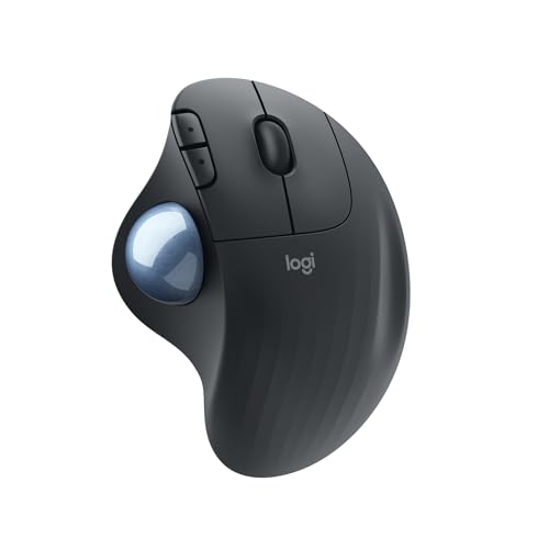 Logitech ERGO M575 Wireless Trackball Mouse - Easy thumb control, precision and smooth tracking, ergonomic comfort design, for Windows, PC and Mac with Bluetooth and USB capabilities - Graphite - Graphite - M575 Trackball