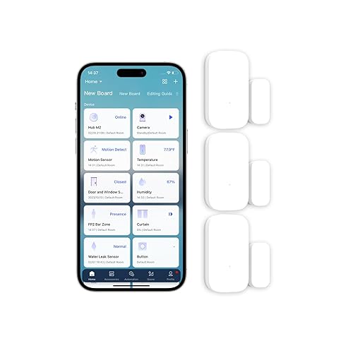 Aqara Détecteur d'Ouverture Porte/Fenêtre, NÉCESSITE AQARA HUB, Connexion Zigbee, Détecteur sans Fil pour Système d'Alarme et Domotique Intelligente, Compatible avec Apple HomeKit, Alexa, IFTTT