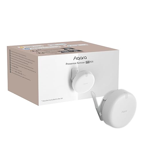 Aqara Capteur de présence FP2+ Support, capteur de Mouvement Filaire Radar mmWave, détection de Plusieurs Personnes et de Chute, Prend en Charge HomeKit, Alexa, Google Home et Home Assistant