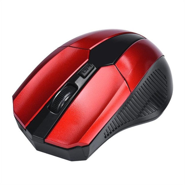 2.4GHz Wireless Optical Mouse for PC and Mac - Red