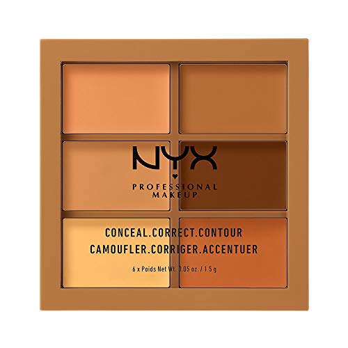NYX PROFESSIONAL MAKEUP Conceal Correct Contour Palette - Deep - 6 Count (Pack of 1) - 03 DEEP