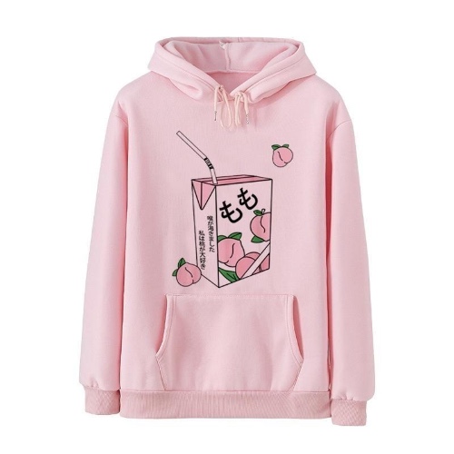Japanese Peach Milk Hoodie - Pink / L