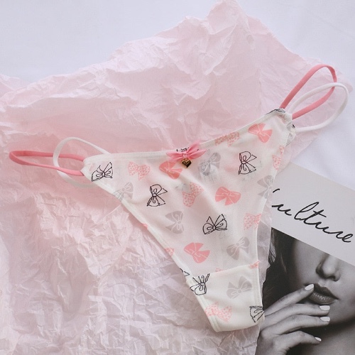 Classic Mesh Thongs - bowknot