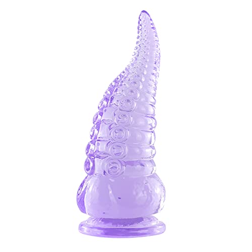 avmegu Anal Dildo,6.9 in Purple Tentacle Dildo,Adult Sex Toy with Strong Suction Cup for Anal Play, S, 1 Count