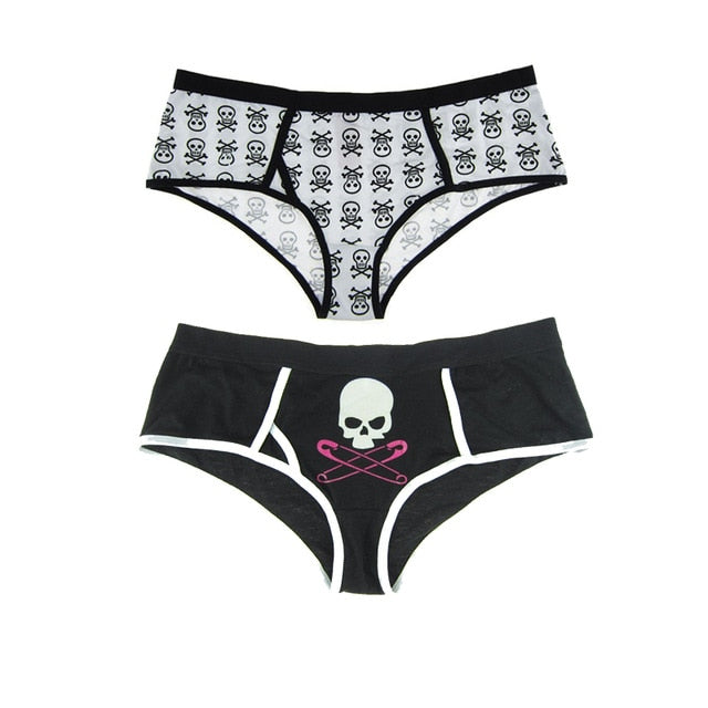Set of 2 Skull panties - Skulls / XS / 2pcs