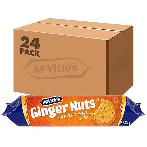 McVitie's Ginger Nuts Biscuits, 250 g (24 Pack) - Ginger