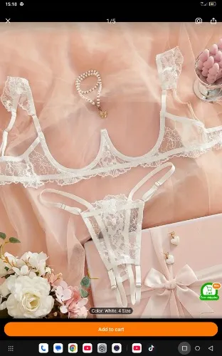lacy floral embroidered women's lingerie set no cup design - Temu Bulgaria