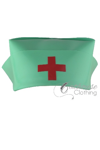 Clinic nurse hat | Jade & red