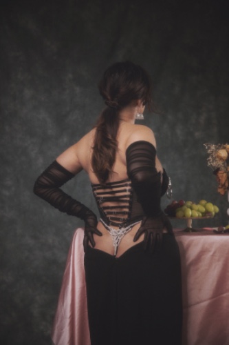 "ONYX" GARTER THONG | S / Black