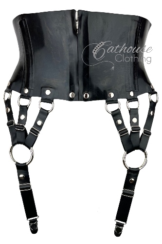 Goddess Suspender Corset Belt | 26” / Black