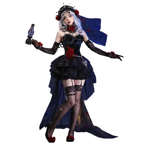DokiDoki-SR Game Identity Ⅴ Cosplay Everlasting Night Ada Mesmer Costume / Wig / Shoes Psychologist idv | Costume only-M-Order Processing Time Refer to Description Page