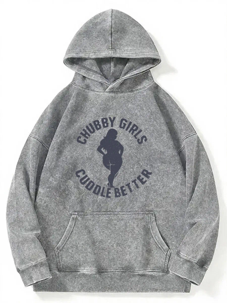 Vintage Chubby Girls Cuddle Better Washed Hoodie