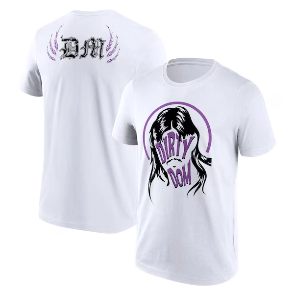 WWE Dominik Mysterio Dirty Dom Mullet T-Shirt - White - Mens