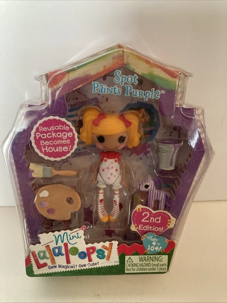 Mini Lalaloopsy Spot Paints Purple 3” Doll w/accessories