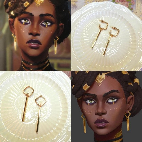 Arcane Mel inspired cosplay earrings-League of Legends