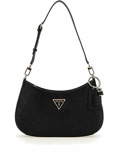 GUESS Damen Noelle Top Zip Shoulder Bag - Schwarz