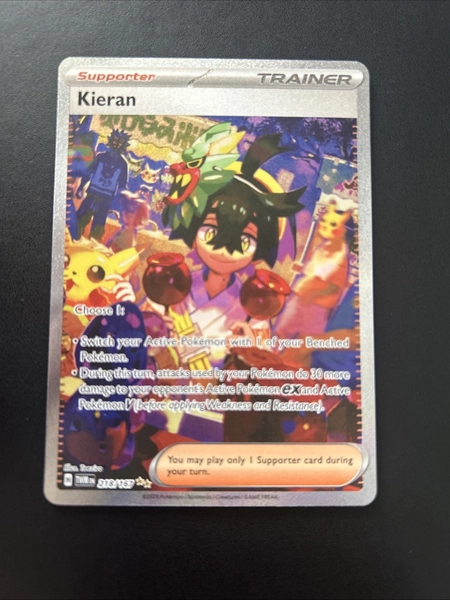 Pokemon TCG Kieran 218/167 Special Illustration Rare Twilight Masquerade NM/M