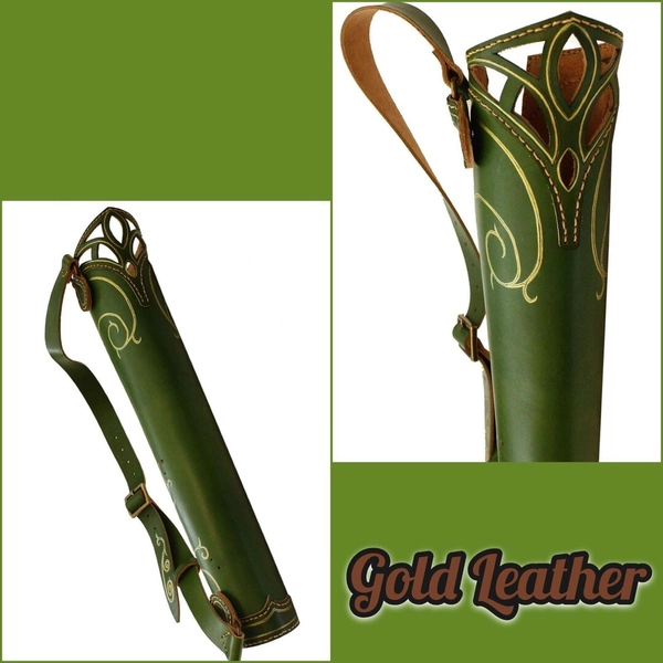 Forest Elven Quiver / Fantasy Quiver Leather