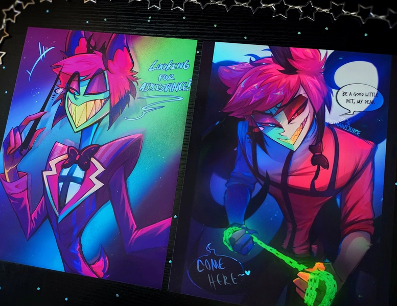 Hazbin Hotel Neon Alastor FanArt Prints