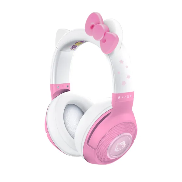 Razer Kraken BT Headset: Bluetooth 5.0-40ms Low Latency Connection - Custom-Tuned 40mm Drivers - Beamforming Microphone - Powered by Razer Chroma - Hello Kitty & Friends Edition - Headset