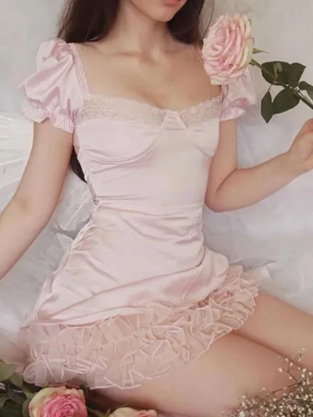 Baby Pink Coquette Mini Dress