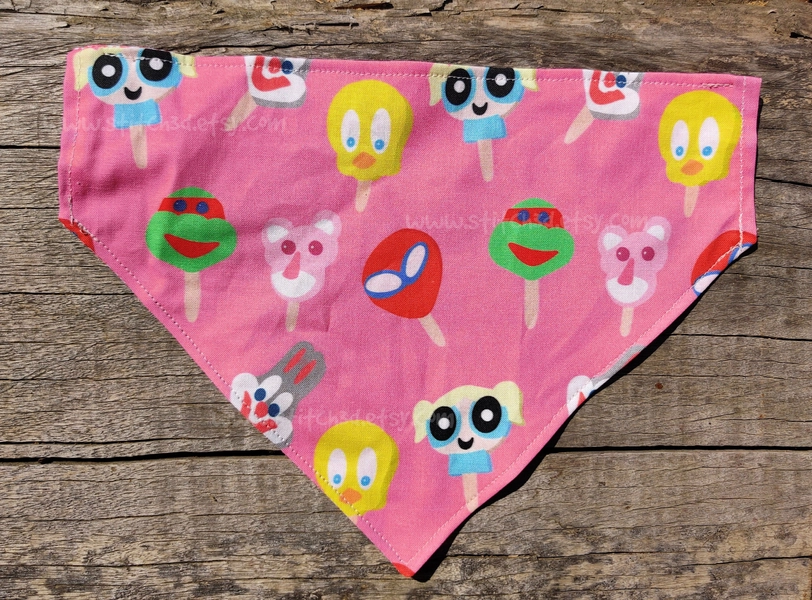 Paletas Mexican ice cream truck reversible over the collar dog bandana cat scarf bubble gum kawaii