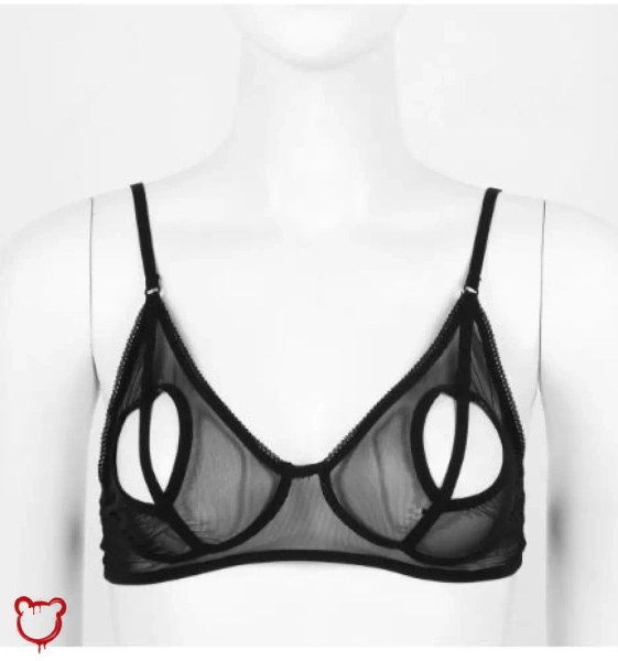 Black Mesh Bra