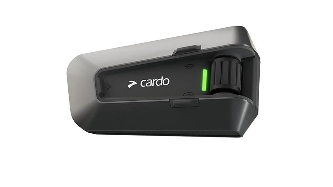Cardo PACKTALK Edge Motorcycle Bluetooth Communication System Headset Intercom - Single Pack, Black