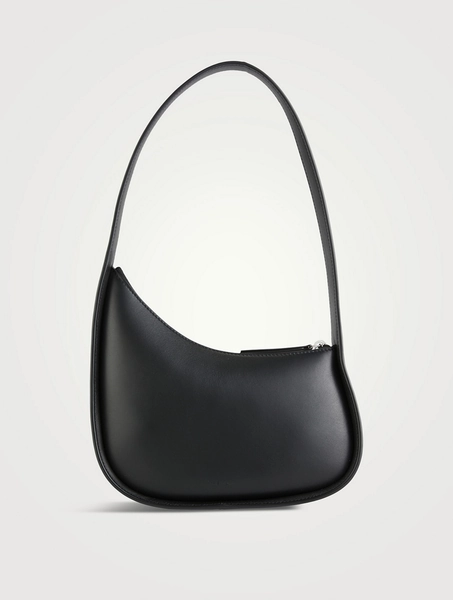 Half Moon Leather Shoulder Bag