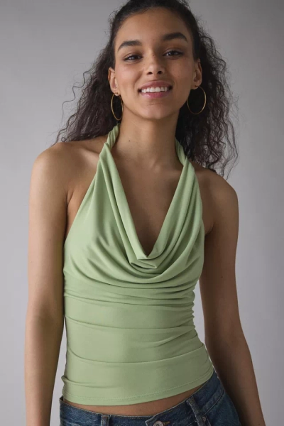 Silence + Noise Coyote Cowl Neck Halter Top